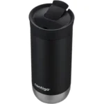 VASO TÉRMICO DE ACERO CON TAPA CONTIGO- HURON NEGRO - 473 ML - Imagen 2