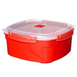 Hermetico Sistema 3.2L Rojo Vaporera de Verduras - Imagen 3