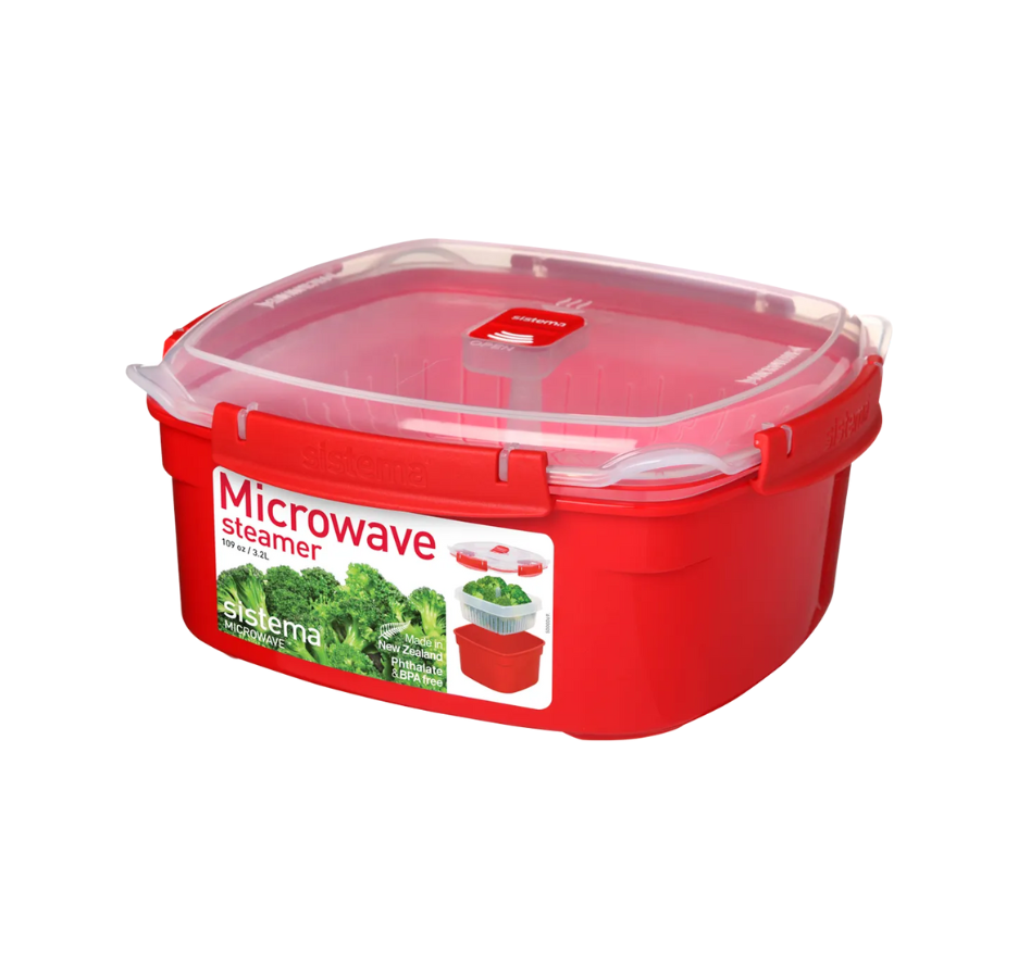 Hermetico Sistema 3.2L Rojo Vaporera de Verduras