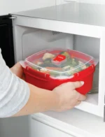 Hermetico Sistema 3.2L Rojo Vaporera de Verduras - Imagen 5