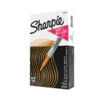 Caja de 12 Marcadores Permanentes Sharpie Punta Fina Metalico Oro