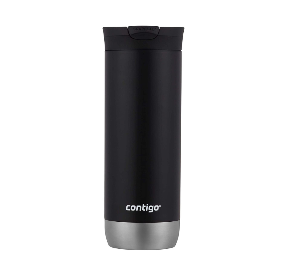 Vaso Térmico de Acero Inoxidable Contigo Huron Snapseal Negro 591ml