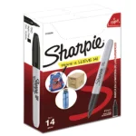 Sharpie Punta Fina Negro Caja x14
