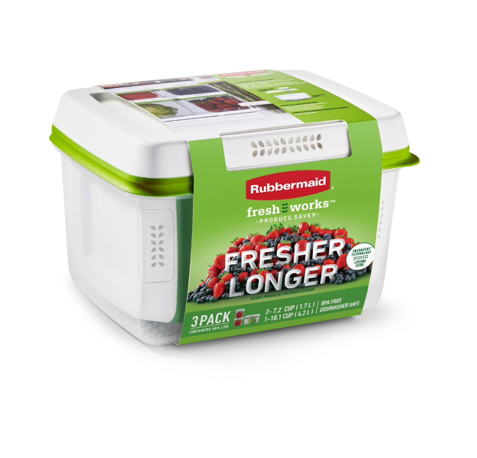 Set Herméticos Rubbermaid FreshWorks 3 Pack