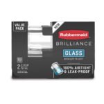 Set 2 Hermeticos Rubbermaid Brilliance Vidrio 757ml - Imagen 5