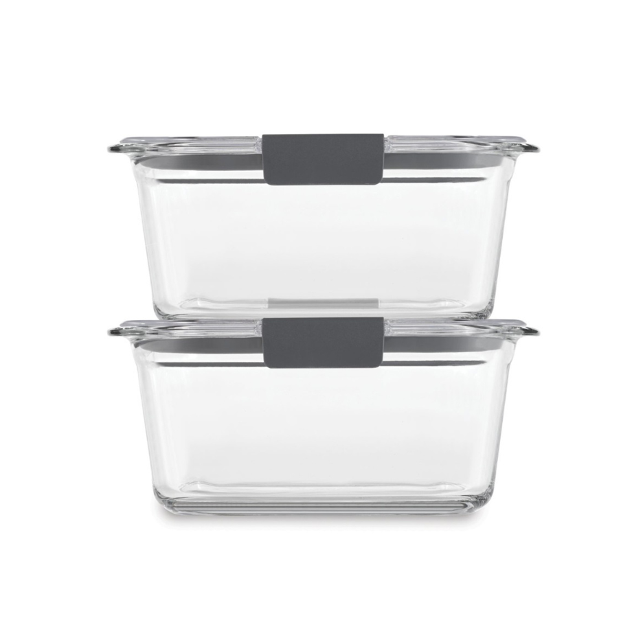 Set 2 Hermeticos Rubbermaid Brilliance Vidrio 1.1L