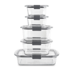 Set Hermeticos Rubbermaid Brilliance Vidrio 10 piezas