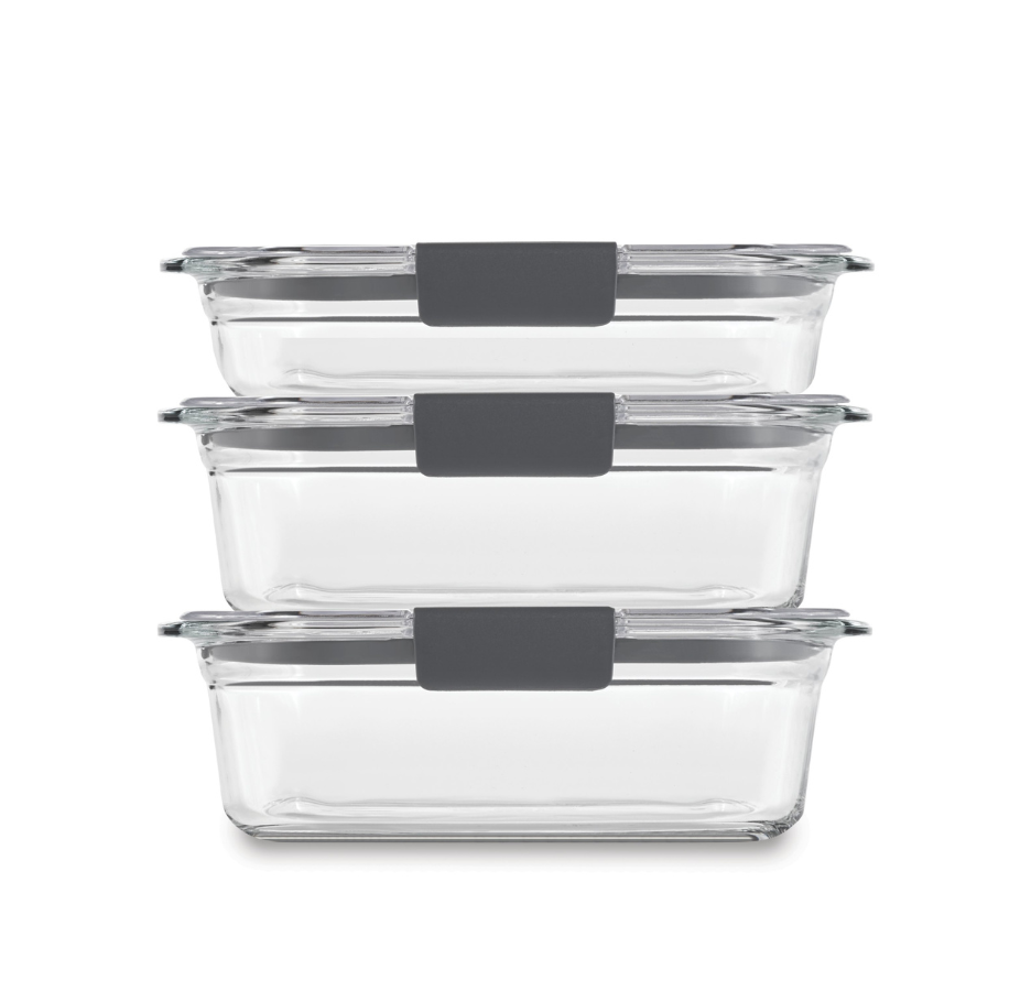 Set Hermeticos Rubbermaid Brilliance Vidrio 6 piezas
