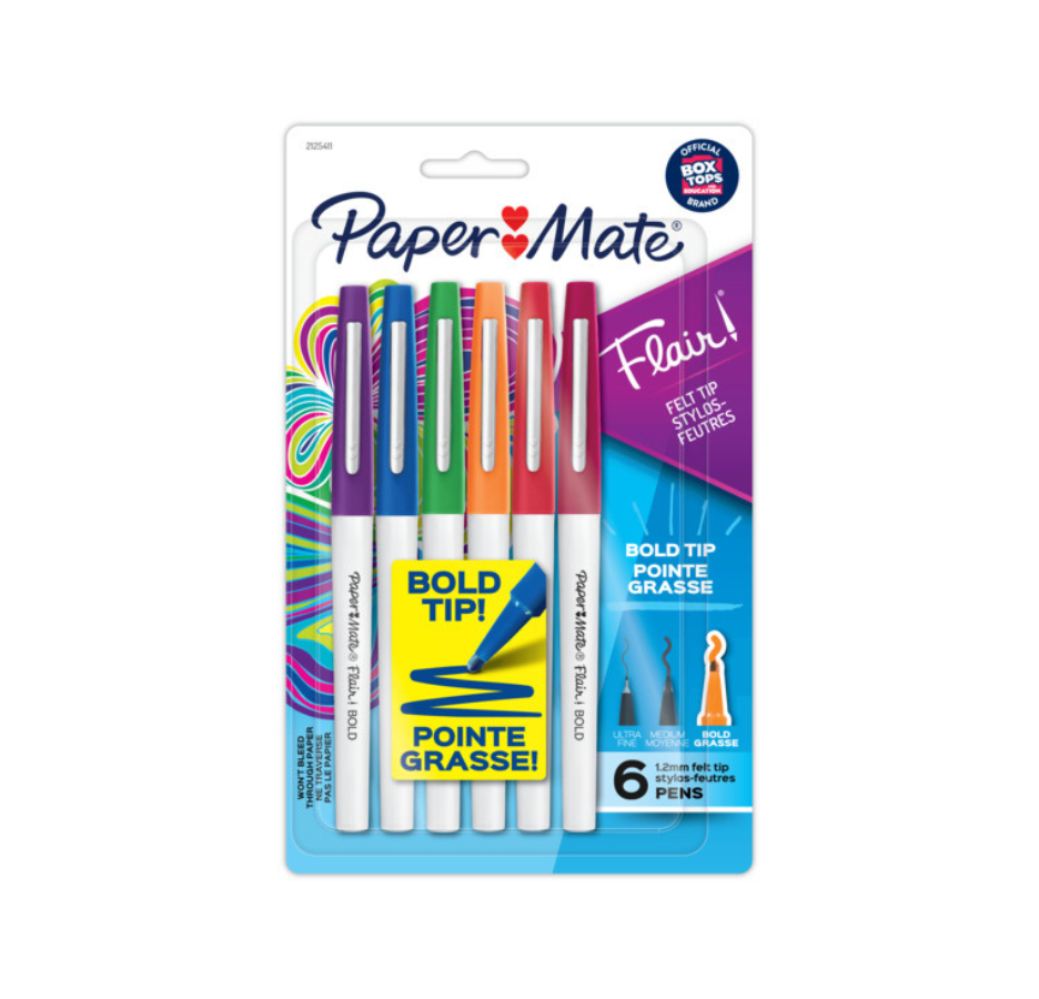 Paper Mate Marcadores Flair Bold 6ct