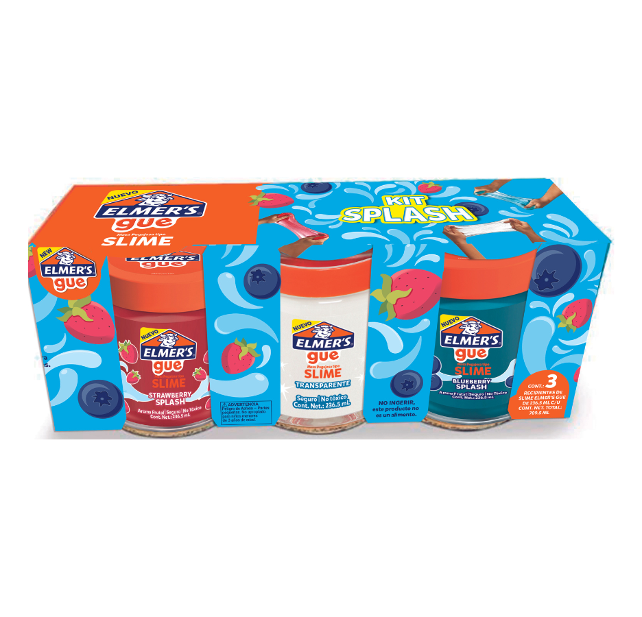 Kit Elmers Gue Slime Splash 3 Unidades