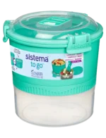Hermetico Sistema 965ml Lunch Stack To Go Redondo Azul/Morado/Verde Jade - Imagen 3