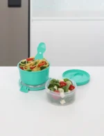Hermetico Sistema 965ml Lunch Stack To Go Redondo Azul/Morado/Verde Jade - Imagen 2