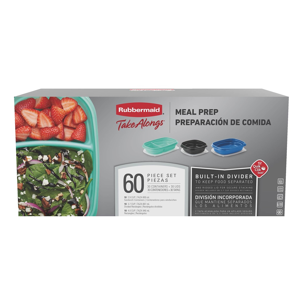 Set Hermeticos Rubbermaid TakeAlongs 60 Piezas