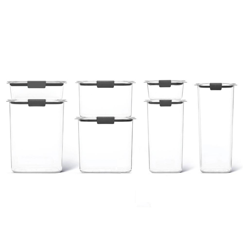 Set Herméticos Rubbermaid Brilliance Pantry 7 Piezas