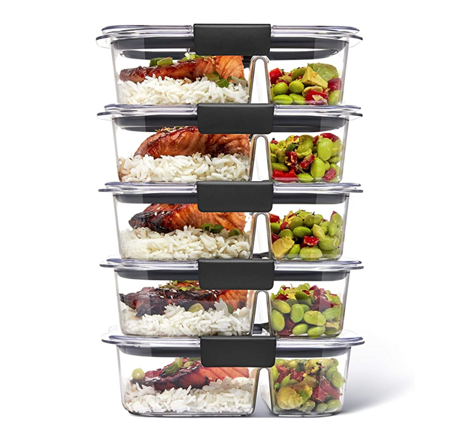 2142280_2.png Set Hermeticos Rubbermaid Brilliance Tritan con Division 10 Piezas - Imagen 1