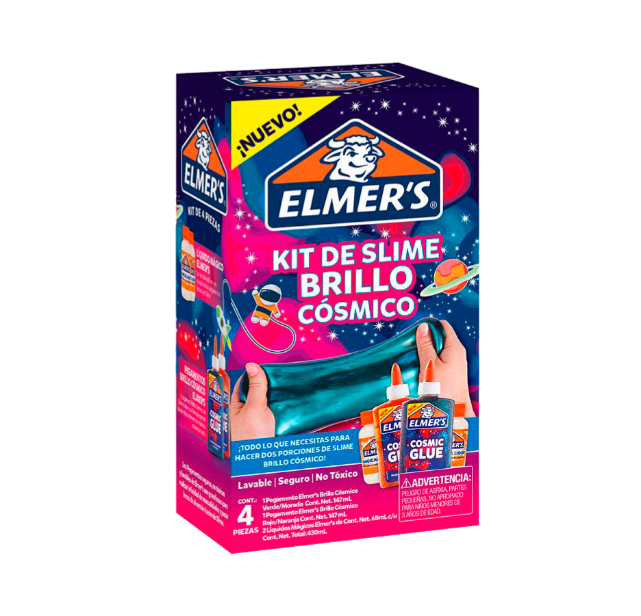 Elmers Kit Para Hacer Slime Brillo Cósmico 4 Piezas