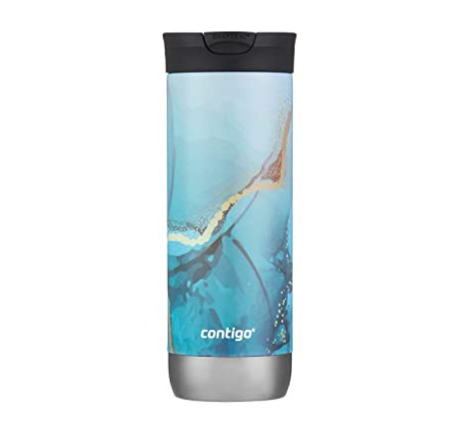 Vaso Térmico de Acero Inoxidable Contigo Huron Snapseal Couture Flores 591ml