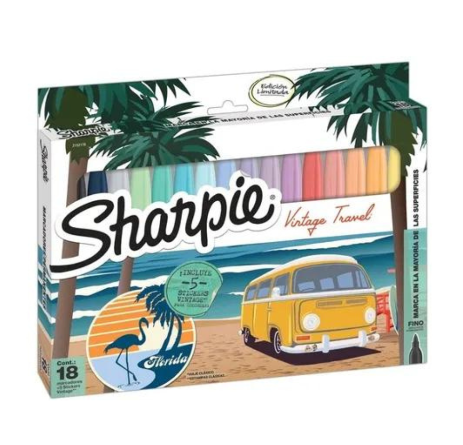 Sharpie Punta Fina Vintage x18