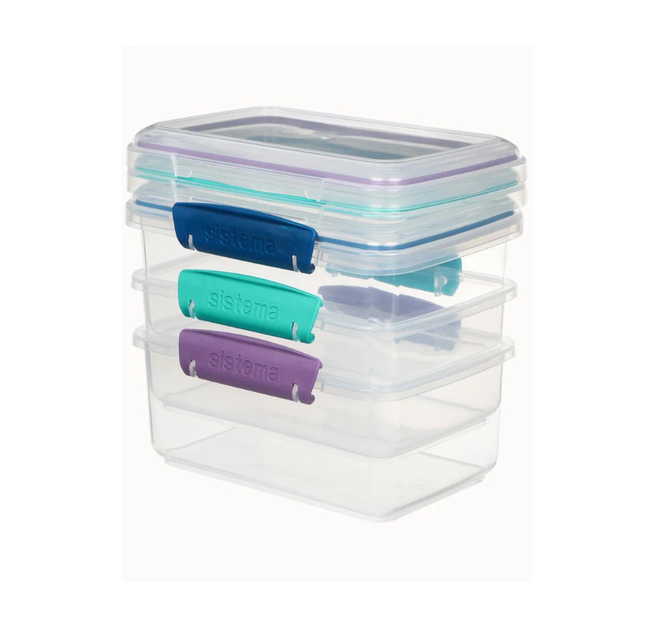 Set Hermeticos Sistema 1L Rectangular 3 Pack