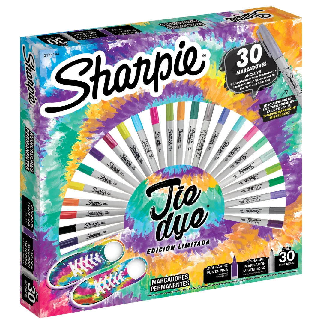 Sharpie Punta Fina Tie Dye Ruleta x30 Marcadores