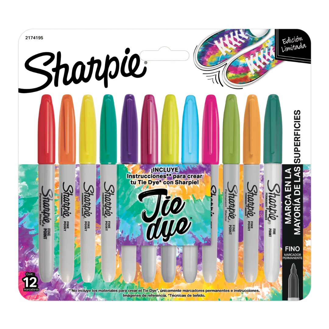 Sharpie Punta Fina Tie Dye x12