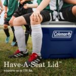 Cooler Coleman Azul S316  con tapa Gris 52QT - Imagen 3