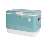 Cooler Vintage 54qt Acero Turquesa + Sleeping Bag Momia Azul - Imagen 3
