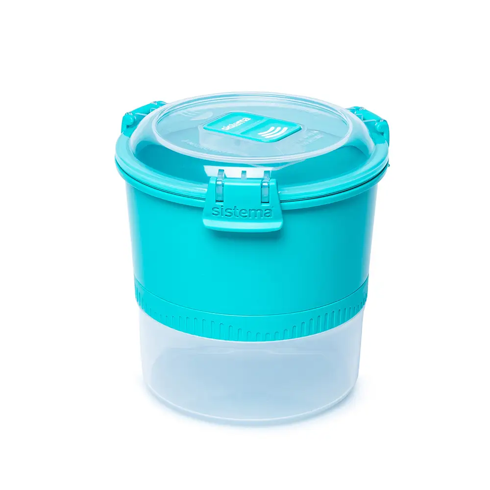 Hermetico Sistema 965ml Lunch Stack To Go Redondo Azul/Morado/Verde Jade - Verde Jade