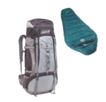 Mochila Atitlan 50L Negra + Sleeping Bag Momia Azul