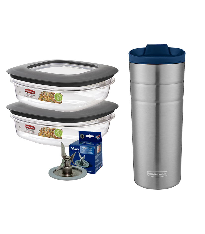 Set de 2 Herméticos Premier y Botella de Acero Rubbermaid