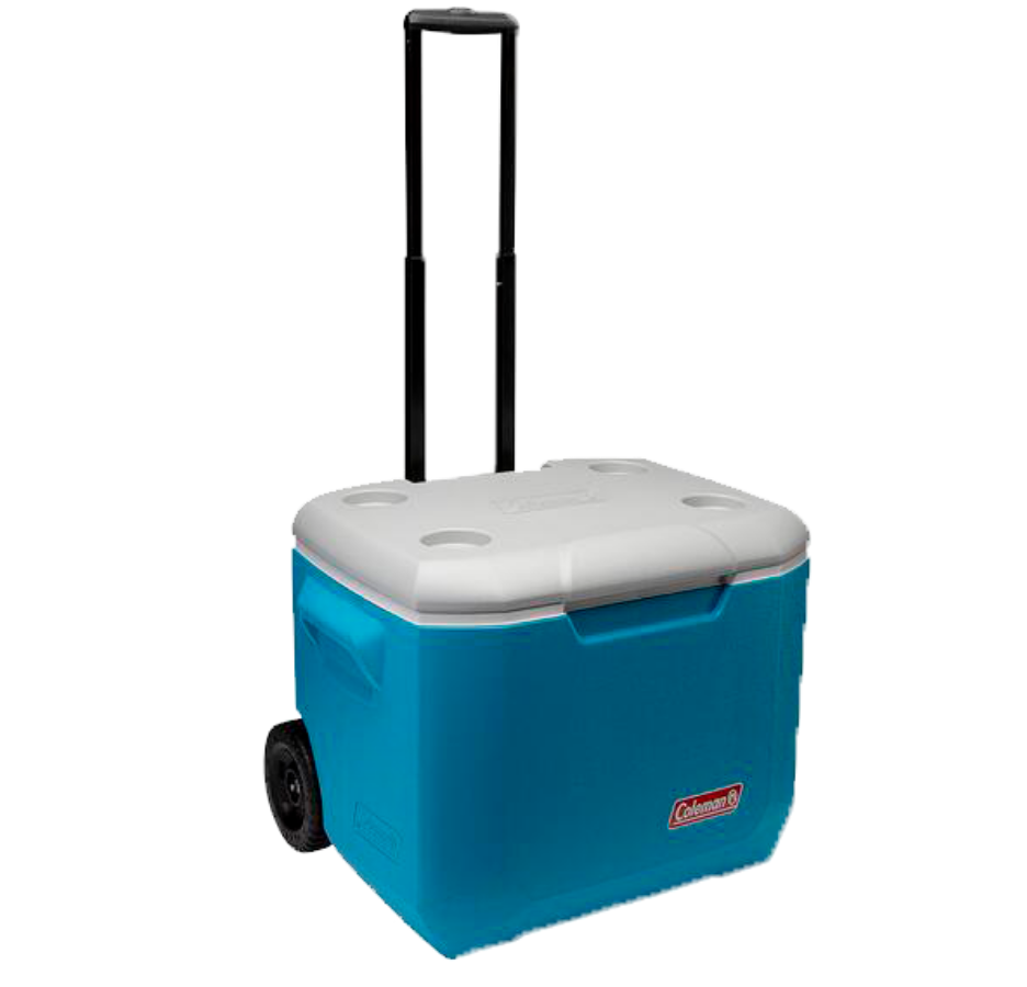 Cooler Coleman 60QT Azul con ruedas