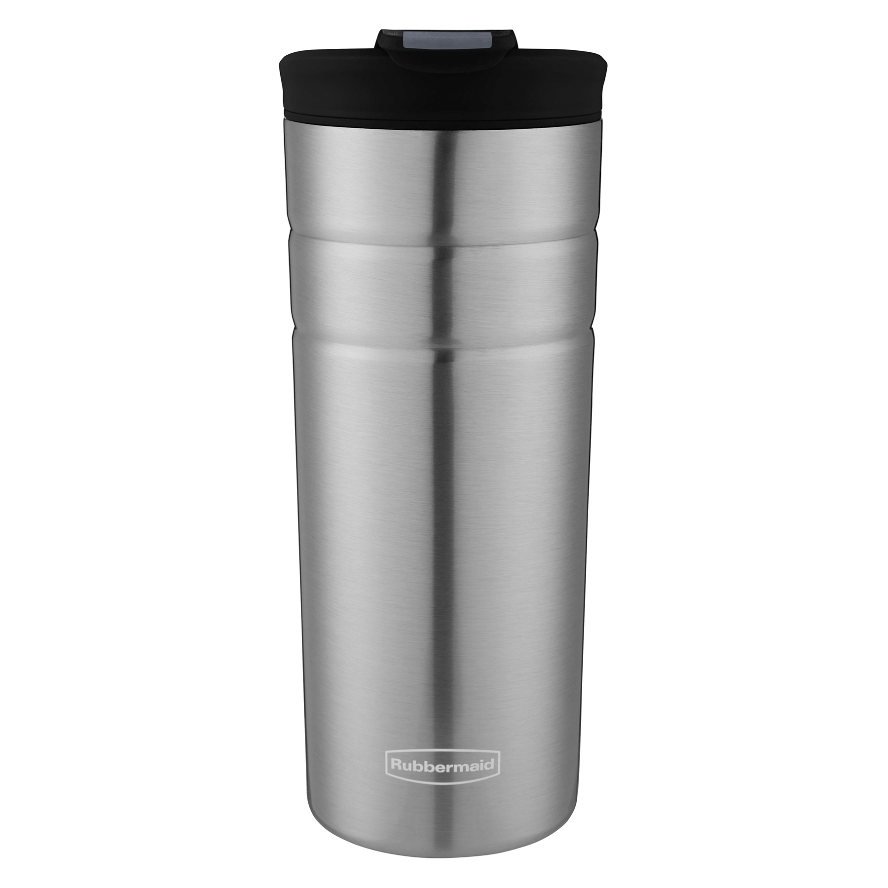 VASO DE ACERO INOXIDABLE RUBBERMAID - FLIP LID 473 ML-TAPA NEGRA