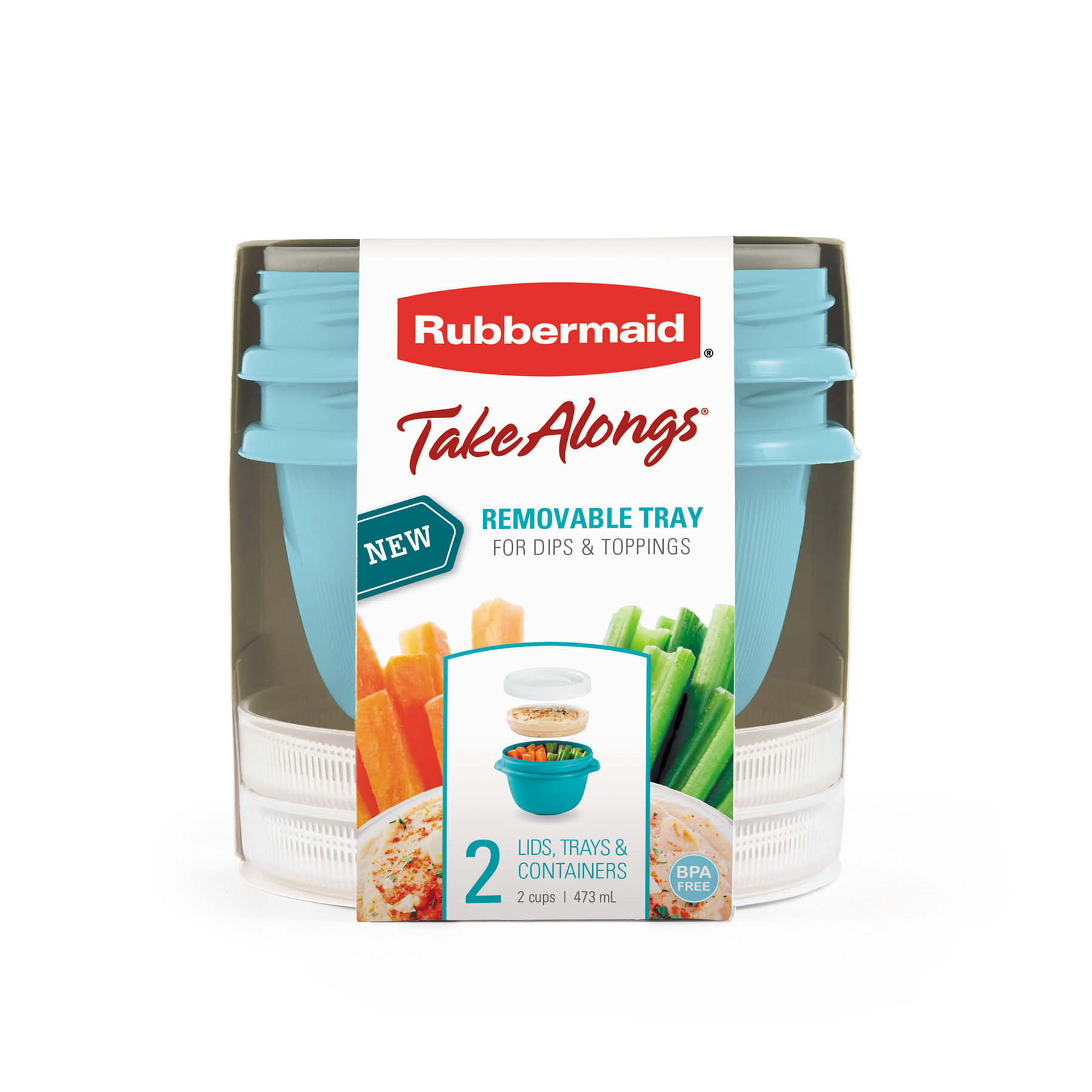 SET HERMETICOS SNACK TO GO 2 PIEZAS 473ML - Celeste