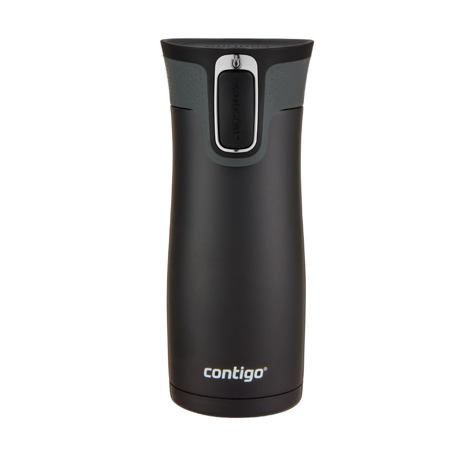 Vaso Térmico De Acero Inoxidable Contigo West Loop Negro Metalico 473ml